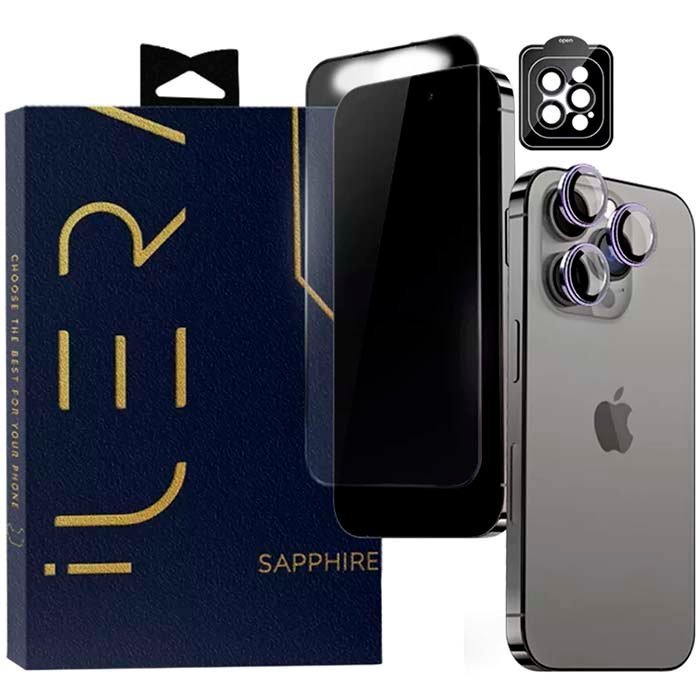 Safety Glass iLera Sapphire Ultra + Glass for iPhone 15 Pro Max