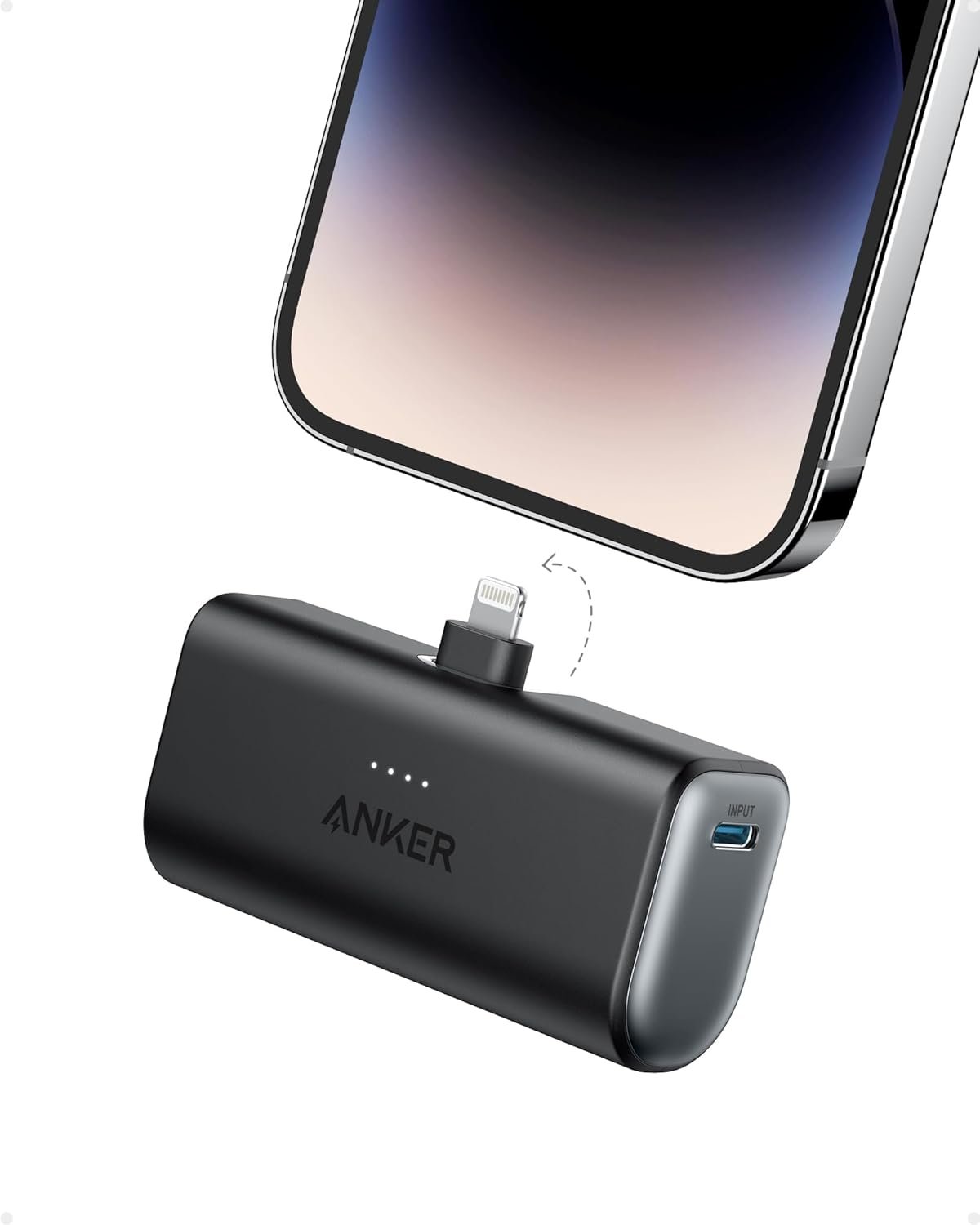 Anker Nano Power Bank with Built-in Lightning Connector, Portable Charger 5,000mAh