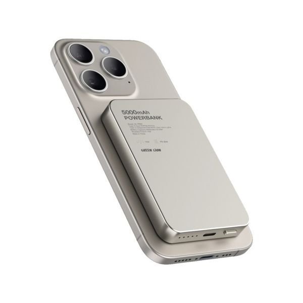 Power Bank Green Lion PD20W GL-MAG 5 5000mAh(Titanium)